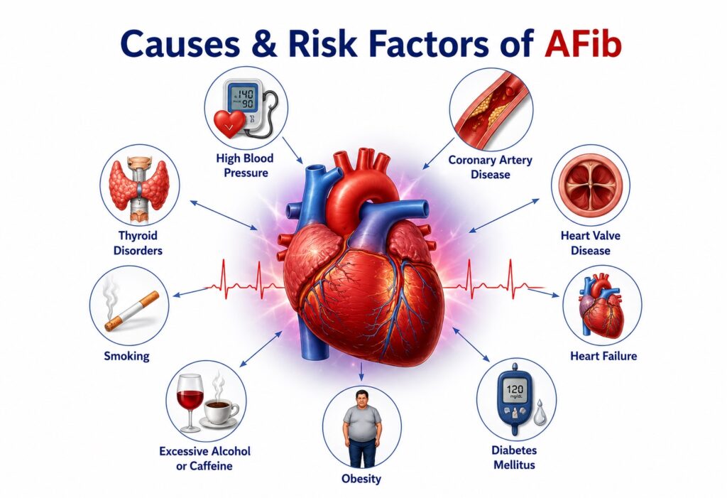 Atrial Fibrillation (AFib) – Sign and Symptoms, Risk Factors, Diagnosis ...